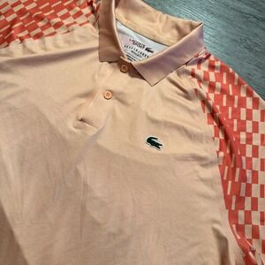 Lacoste Novak Djokovic Polo Shirt Adult XXL Orange Performance Tennis 2023‎
